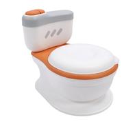 Asixxsix Potty Training Toilet, Portable Splash Guard Toddler Potty Chair with Flush Buttons Flushing Sound and Tissue Dispenser for Toddlers 18 Months and Over