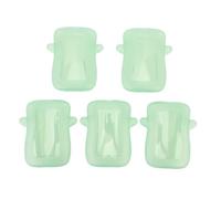Asixxsix Pouch Holder No Squeeze, Reusable No Spill No Mess Food Pouches Juice Box Holder Leak Proof Multifunctional Squeeze Proof Flipping Holder for Babies, 5 Pack (Green)