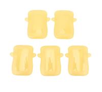 Asixxsix Pouch Holder No Squeeze, Reusable No Spill No Mess Food Pouches Juice Box Holder Leak Proof Multifunctional Squeeze Proof Flipping Holder for Babies, 5 Pack (Yellow)