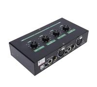 Asixxsix Power Supply, 48V Dual Channel 50dB Gain Noise-Free Mic Preamp, Microphone Booster with 3.5mm 6.35mm Cables for Music Recording Podcasting Live Streaming Equipment