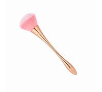 Asixxsix Professional Nail Dust Brush Soft Fiber Manicure Brush for Easy Dust Removal - Suitable for Nail Salon Manicure Gold (Pink Gold)