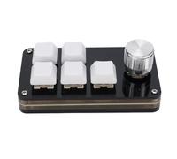 Asixxsix Programmable Macro Keyboard, 5 Keys 1 Knob Hot Swappable Custom Keypad with USB Wired Connection, for Gaming Work Video Editing Graphic Design