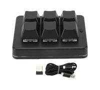 Asixxsix Programmable Macro Keyboard, Customized Blue Switch Gaming Keyboard, One Handed 6 Key Macro Mechanical Keypad, USB Wired, Bluetooth, Wireless 2.4G Connection