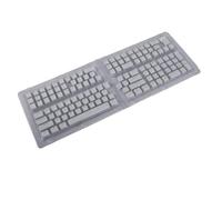 Asixxsix Pudding Keycaps, 129 Keys Cute PBT Keycaps 2 Color Injection Transparent OEM Profile for 61 62 64 68 84 87 104 108 Gaming Mechanical Keyboard (White)
