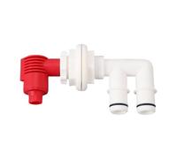 Asixxsix Pump Out Aerator Combo Kit, 1 1/16 Inch Mounting Drain Valve Recirculating Pump for Live Wells Bait Wells, with Standard 3/4 Inch Fittings for Marine Hose, Out Aerator