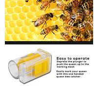 Asixxsix Queen Marking Catcher, Plastic, Lightweight, Bottle Flask for Beekeepers, Tool, One-Handed, and Durable, for Beekeeping Enthusiasts