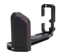 Asixxsix Quick Release Plate L Bracket, Aluminum Alloy Quick Release L Plate Bracket Holder Hand Grip with Versatile Cold Shoe Mount, Wooden for FUJI FILM X T5 Camera (Black)