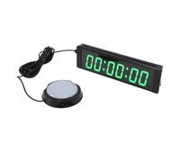 Asixxsix Race Timer, 6 Digit Led Display Adjustable Brightness Led Race Clock, Count Up Down Timer with Remote Control Wired Button Tripod Stand for Sports Events Races Meetings
