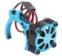 Asixxsix RC Car Motor Heatsink, Thermal Sensor Cooling Fan with 5-11V Automatic Temperature Control for 540 550 3650 3660 Brushless Motor (Blue)