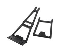 Asixxsix RC Truck and Tow Build Kit, 1/10 Scale Winch Double Stent Truck Tow Crane Arm Wrecker Set Compatible with SCX10 Capra LCG Chassis Frame DIY Parts Updates (Black)