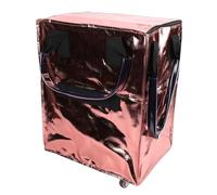 Asixxsix Reusable Grocery Bag On Wheels, Foldable Zipper Clouser Shopping Rolling Tote Large Capacity Portable Trolley Cart with Multiple Pockets and Handle for Laundry Camping Moving (Rose Gold)