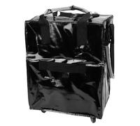 Asixxsix Reusable Grocery Bag On Wheels, Shopping Trolley Foldable Rolling Tote Bag with Heavy Duty Handle, Foldable Shopping Cart with Wheels for Shoppings, Laundry & Moving (Black)