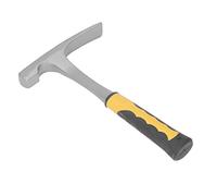 Asixxsix Rock Pick Hammer, Carbon Steel Geological Hammer with Pointed Tip and Shock Reduction Grip, Brick for Geological Study, Rock Hounding, Masonry Related, Prospecting (Flat Head)