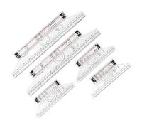 Asixxsix Rolling Ruler, Clear Scale with Round Holes Built-in Roller Parallel Ruler, Drafting with Protractor for Artists Students Designers Measuring Drafting Tools Drawing