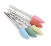 Asixxsix Rubber Nail Drill Bits 5pcs Set Long Service Life for Manicure Pedicure Nail Polishing Burr Replacement Accessories (152)