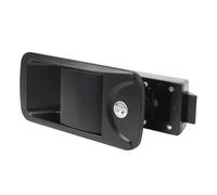 Asixxsix RV Door Lock Replacement, 6.2 X 3 Inch Zinc Alloy Flush Mount RV Door Latch Handle with 2 Mechanical Keys Black Trailer Entry Door Latch for Toolboxes, Caravans, Truck