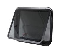 Asixxsix RV Exit Window, 30.48 X 22.36 Inch Push Out Trailer Window with Net Screen and Trim Ring Ultra Thick Tempered Glass Emergency Windows for 1.6 to 2 Inch Wall Thickness