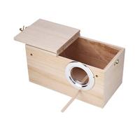 Asixxsix Safe Wood House Bird Nest, Parrotlets Mating Box, Cockatiel for Parrot for Budgerigars Lovebirds(Left opening)