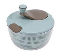 Asixxsix Salad Spinner, Plastic Salad Drainer with Bowl Colander Large Hand Cranking Fruits Vegetable Washer Dryer, Fast Mixing Veggie Washer for Kitchen Faster Food Prep (Blue)