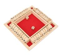 Asixxsix Shut The Box Game, 2-4 Players Basic Addition Teaching Social Skills Improvement Board Games for Family Night, Wooden Dice Games for Families with 2 Dices for Classroom Home