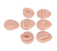 Asixxsix Silicone Human Ear Eye Nose Mouth Tongue Model for Novice Simulation Practice, Soft and Reusable Skin-Like Body Parts Set for Jewelry Display (Medium Skin Color)