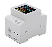 Asixxsix Smart Household Watt-Hour Meter with Full Viewing Angle Colorful LCD Display for Power Consumption Monitoring, for Home Use and Automation Equipment, ABS Material