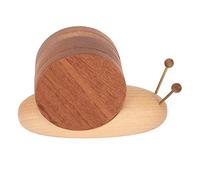Asixxsix Snail Coaster Set with Magnet, Funny Coasters for Drinks, 5Pcs Cute Exquisite Wooden Drink with 1 Snail Shape Base for Home Office Restaurant Cafe