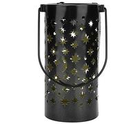 Asixxsix Solar Moon Star Lantern, Outdoor Waterproof LED Light, Black, Hanging or Tabletop, 16.3cm x 7.9cm x 16.3cm