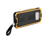 Asixxsix Solar Power Bank, 20000mAh Dual USB Ports Fast Solar Charging Portable Charger External Battery Pack with Power Saving Auto-Off for Sport Travel Outdoor Activities (Yellow)