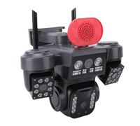 Asixxsix Solar Security Cameras Wireless Outdoor, 2.4GHz WiFi Three Lens Pan Tilt 360° View Camera with AI Motion Detection 2 Way Talk Siren Alarm IP66 Weatherproof 8000mAh Battery