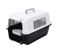 Asixxsix Spacious Pet Carrier, Plastic Pet Travel Carrier with Ventilation Hole and Clear Plastic Kennel Design, Airline Approved Crate with Handle for Little to Middle Pets