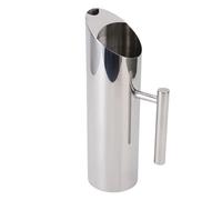 Asixxsix Stainless Steel Water Pitcher,1.5L Beverage Container with Ergonomic Handle and Leakproof Spout for Hot Cold Drinks Juice Coffee Milk (Silver)