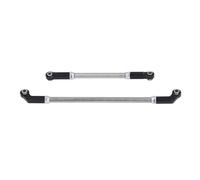 Asixxsix Steering Rod, 104mm Aluminum Alloy CNC Machined RC Steering Link Kit Adjustable Turnbuckles with 7mm Rod Joints for VP F10 1 10 Scale Car Models (Black)