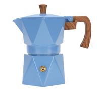Asixxsix Stovetop Espresso Maker, Aluminum 2 Cup Cuban Coffee Maker Moka Pot, Italian Coffee Maker for Gas, Electric Stove Top, Cafe Brewing Home Camping (Blue)