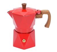 Asixxsix Stovetop Espresso Maker, Aluminum 2 Cup Cuban Coffee Maker Moka Pot, Italian Coffee Maker for Gas, Electric Stove Top, Cafe Brewing Home Camping (Red)