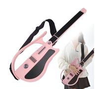 Asixxsix Stringless Smart Guitar, Portable Foldable Travel Backing Guitar with Intelligent Tuner for Beginners, Teens & Adults, 3A USB Type C Electric Guitar Built in Automatic Chord