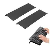 Asixxsix Tilted Computer Keyboard Holder for Ergonomic Typing, Keyboard Stand with Silicone Anti Slip Strip, 17x5.7x1.2inch Keyboards Tray, Keyboards Riser for Office Desk, Home (Black)