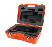 Asixxsix Total Station Carrying Box/Cover, PP Lightweight Double Lock Prism Storage Box/Cover, Surveying Instrument Travel with Ergonomic Handle for Measurement Equipment Protection