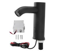 Asixxsix Touchless Bathroom Sink Faucet, Automatic Sensor Faucet, Commercial Infrared Basin Faucets Single Handle Water Mixer for Home Hotel Usage, Battery Power, Black