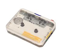 Asixxsix USB Cassette To MP3 Converter, Plug and Play Sound Output Tapes Recorder ABS Battery Powered with Software for Headphone for PCs