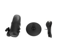 Asixxsix USB Microphone, Gaming Microphone with Adjustable RGB Lighting Built-in HIFI Sound Card Condenser with Quick Mute Light Shock Mount Rotating Gain Knob for Recording