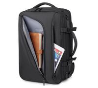 Asixxsix Vacuum Travel Backpack, 36-55L Expandable Carry On Backpack with Water Resistant Vacuum Compression System, Shoe Compartment, Wet Dry Separation, for Business Travel