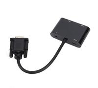 Asixxsix VGA to Adapter with 3.5mm Input Cable and Dual Screen Support, VGA to Converter for PC Laptop Monitor Projector Compatible with Desktop Notebook DVD Player TV