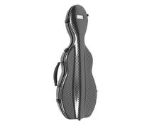 Asixxsix Violin Case, Carbon Fiber Violin Box with Hygrometer, Secure Lock and for 4/4 3/4 1/2 1/8 Violins, Full Size Composite Carbon Fiber Hard Case