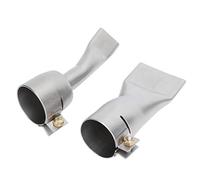 Asixxsix Welding Gun Flat Nozzle Durable Stainless Steel Tip for Welder Tool, for Welding PP, PVC Plates, 2Pcs 20mm Small+40mm Large Nozzle, Suitable for Hot Air Gun/Handheld Hot Air Machine