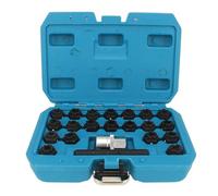 Asixxsix Wheel Lock Removal Kit, 20 Different Sockets Locking Lug Nut Removal Tool, Universal Lug Nut Key with 22PCS Chrome Molybdenum Anti Theft Socket Adapter Set for OEM T10313