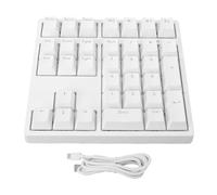 Asixxsix Wired Numeric Keypad, 17 Different Lighting Effects USB C 34 Keys Mechanical Number Pad, Ergonomic Numpad Keyboard with RGB Backlit ABS Keycaps, for Laptop Desktop PC (White)