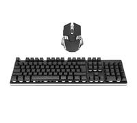 Asixxsix Wireless Gaming Keyboard and Mouse Combo,104 Keys LED Backlit Quiet Ergonomic Mechanical Feeling Keyboard,RGB Waterproof Keyboard Mouse Combo 3200DPI for Desktop, Computer, PC,Gamer