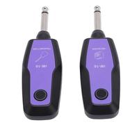 Asixxsix Wireless Guitar System, 2.4GHz 4 Channels Rechargeable Wireless Guitar Transmitter Receiver with 48kHz 24bit Sampling, for Electric Guitar Bass Ukulele