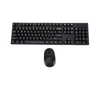 Asixxsix Wireless Keyboard and Mouse Combo, 2.4G Full Size 104 Keys Keyboard with Ergonomic Mouse, Reliable Connection Up to 33 Feet, for Computer PC Laptop Mac (Black)